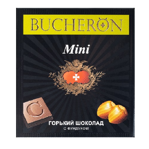 Bucheron Mini шоколад темный с фундуком, 40 гр